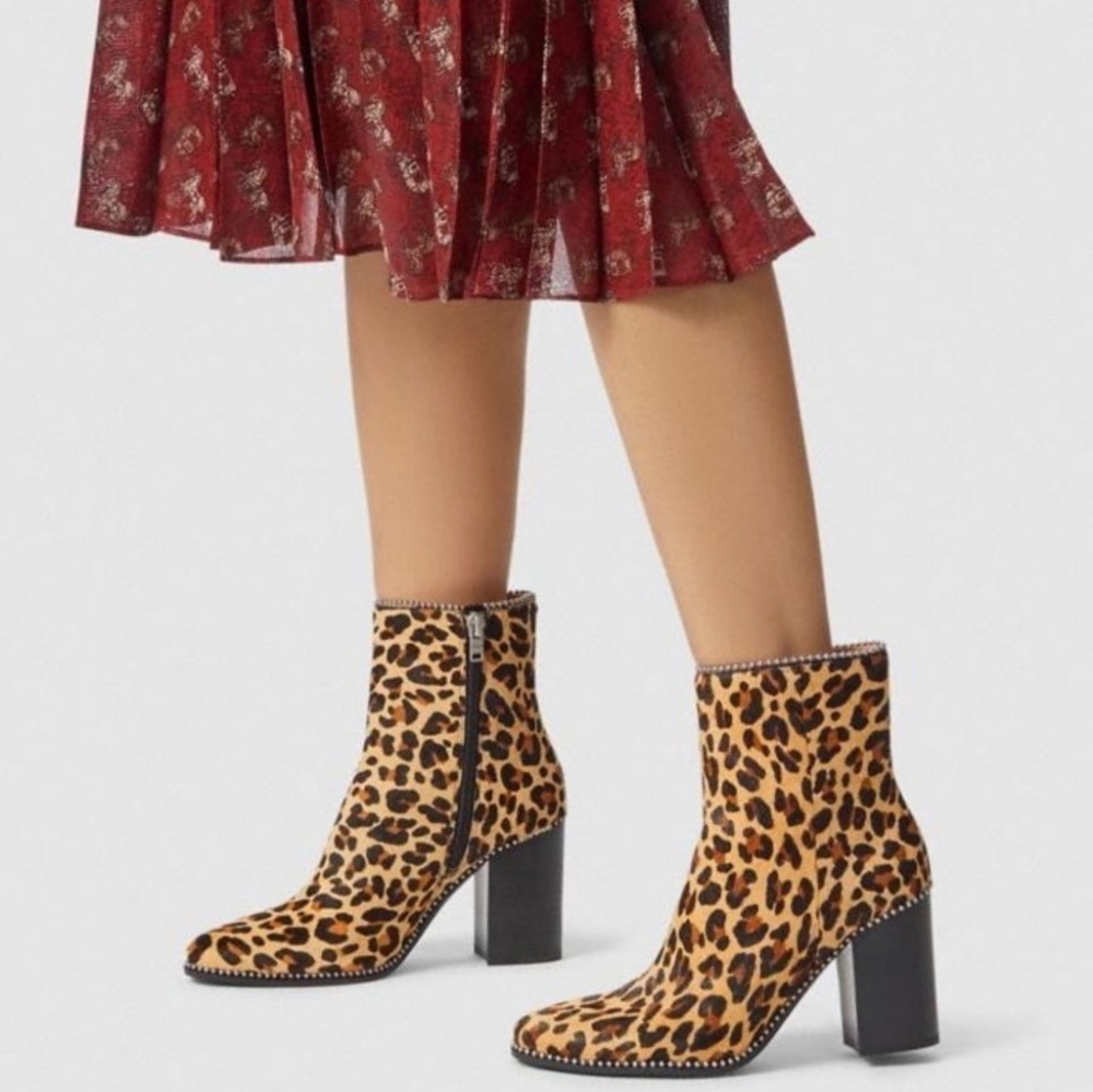 6.5 COACH Drea Pony Hair Bootie New Leapard / Cheetah Print